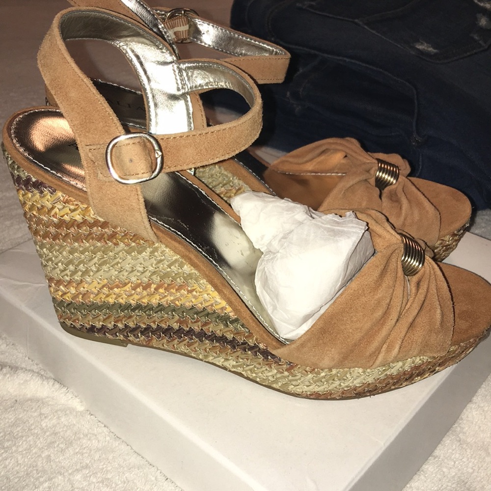 Alfani Janeira Suede Wedge Sandals